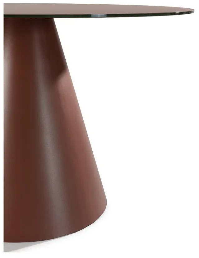 Okrągły stół ze szklanym blatem ø 120 cm Vida – MOME