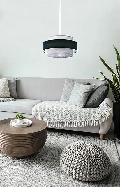 Lampa abażurowa wisząca boho nad stół A6-R26