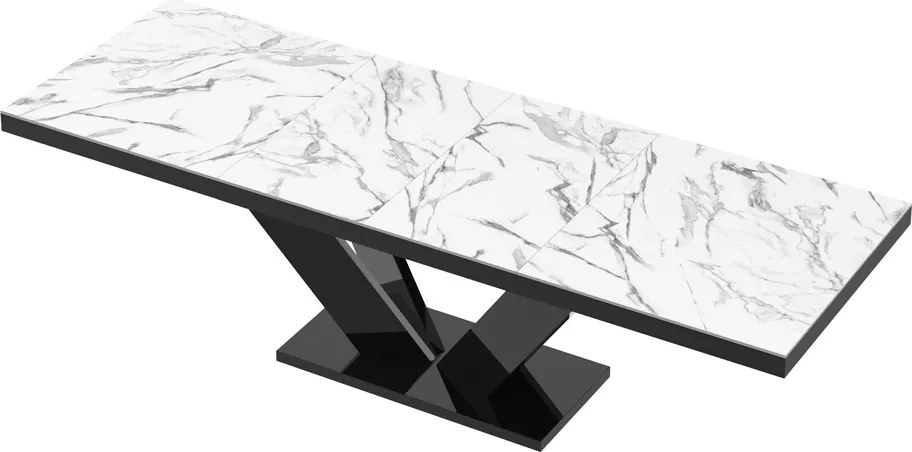 Stół z marmurowym blatem w połysku Viva 2 Hubertus