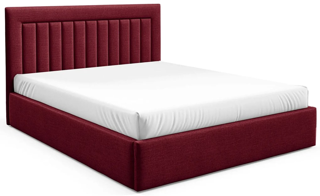 Czerwone nowoczesne łóżko tapicerowane 3 rozmiary K9-C60