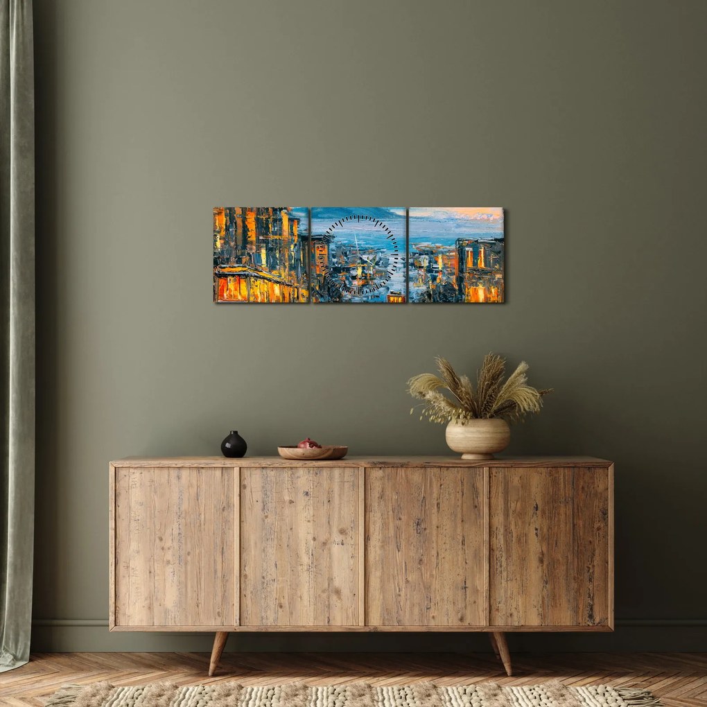 Obraz - Cable Car, San Francisco (z zegarem) (90x30 cm)