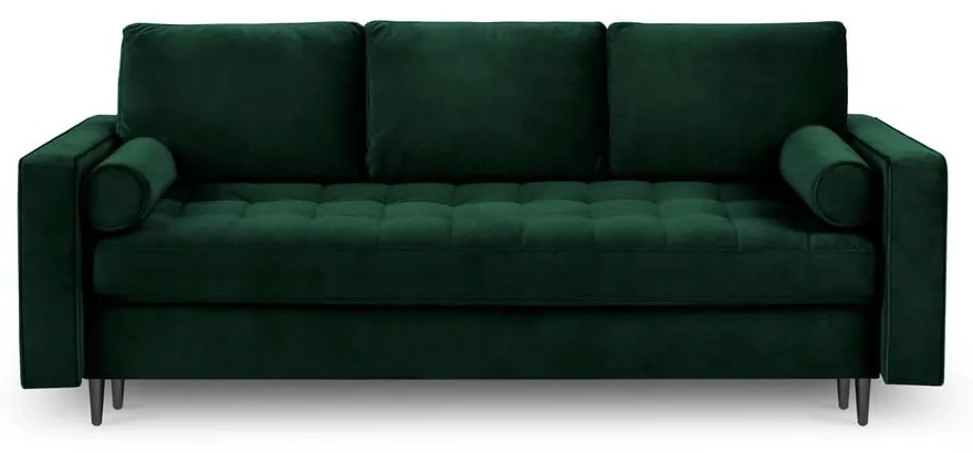 Zielona aksamitna rozkładana sofa Milo Casa Santo