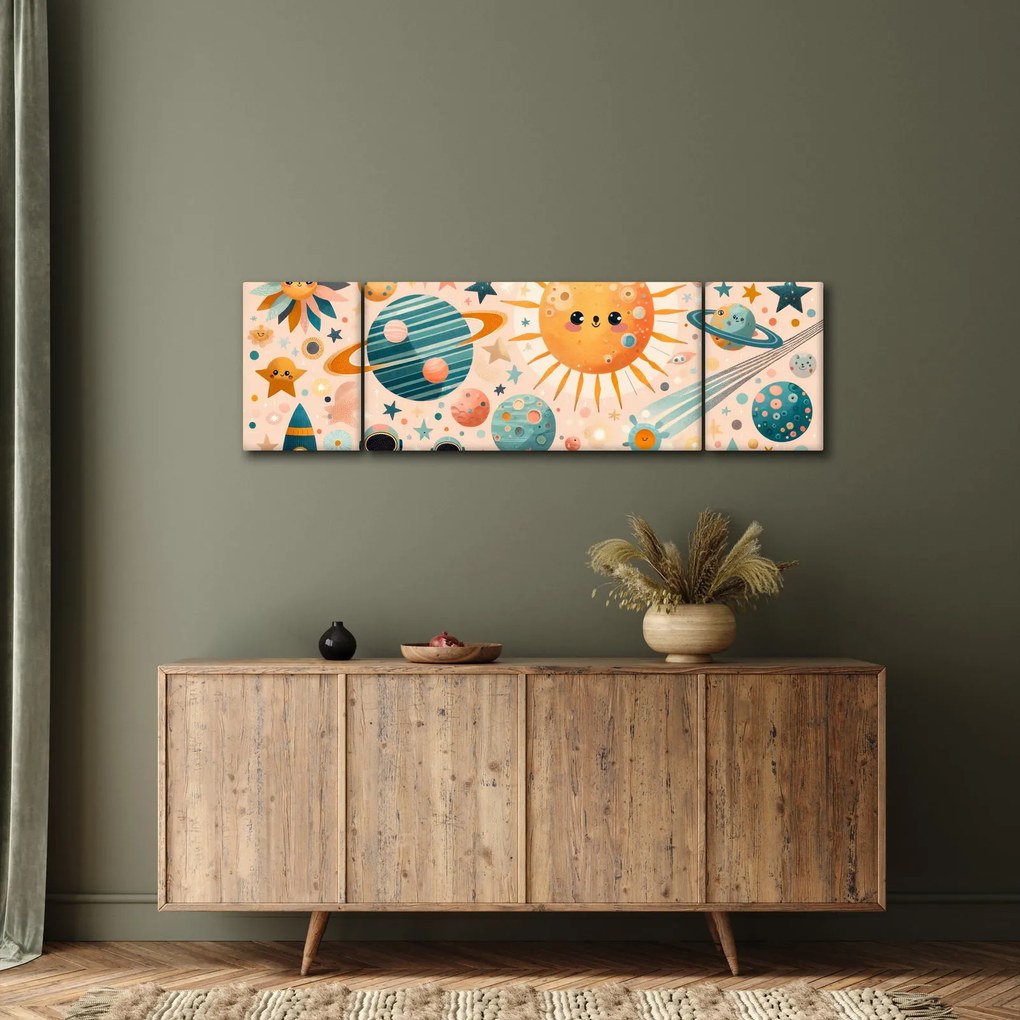 Obraz - Kawałki z kosmosu (170x50 cm)