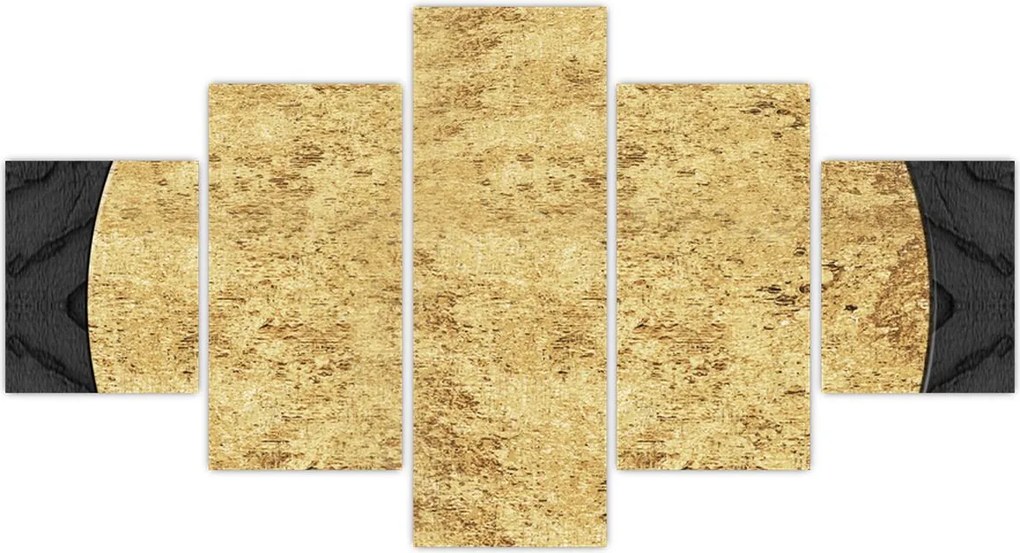 Obraz - Złota struktura N⁰2 (125x70 cm)