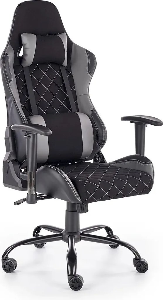 Czarny tapicerowany fotel gabinetowy R0-L59