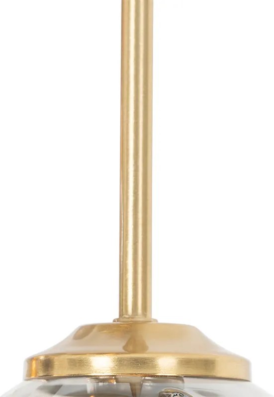 Inteligentna lampa sufitowa złota z przydymionym szkłem 9-punktowa z 9 żarówkami Wifi G9 - Athens