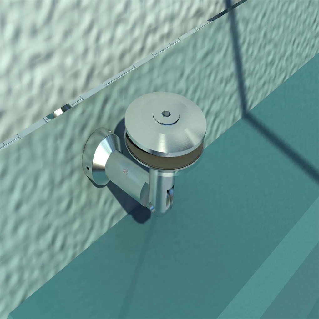 HOMCOM Nowoczesny Daszek nad Drzwi ze Szkła Hartowanego i Stali Nierdzewnej 200x90cm