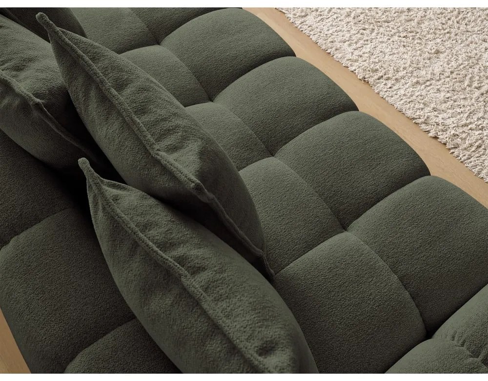 Zielona sofa z tkaniny szenilowej 278 cm Everest – Bobochic Paris