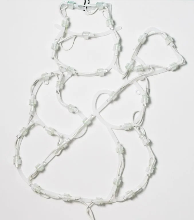 Świąteczna dekoracja LED w oknie - Bałwan - 40 cm