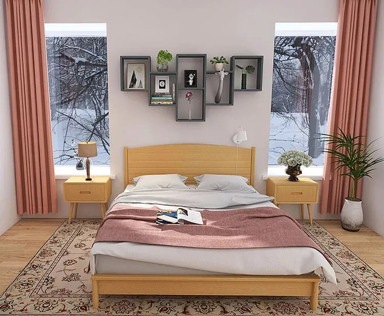Skandynawska półka do biura w kolorze wenge - Corsaro