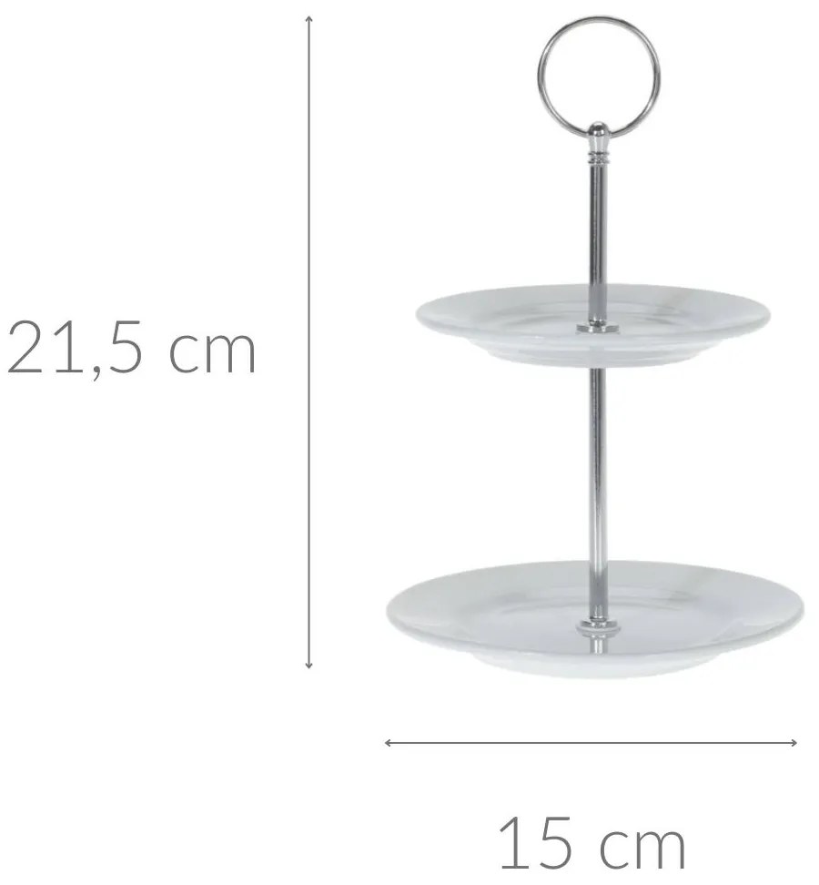 Patera dwupiętrowa z porcelany