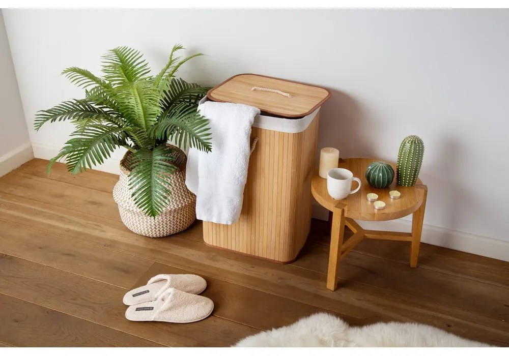 Naturalny bambusowy kosz na pranie 78 l Bamboo – Compactor