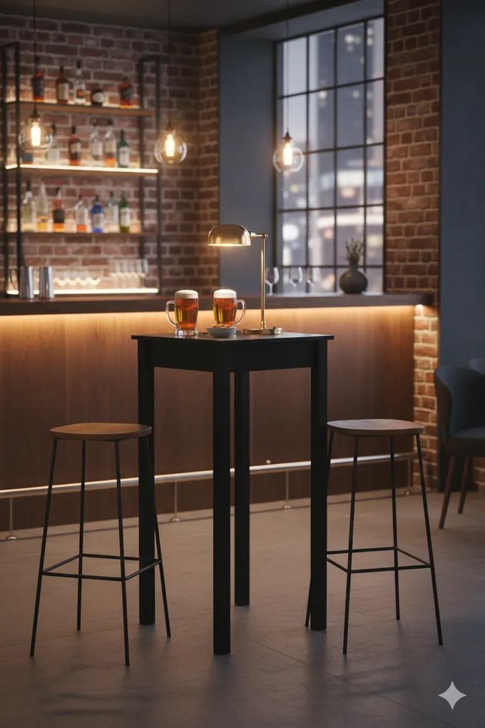 Nowoczesny, czarny stolik barowy F5-C86