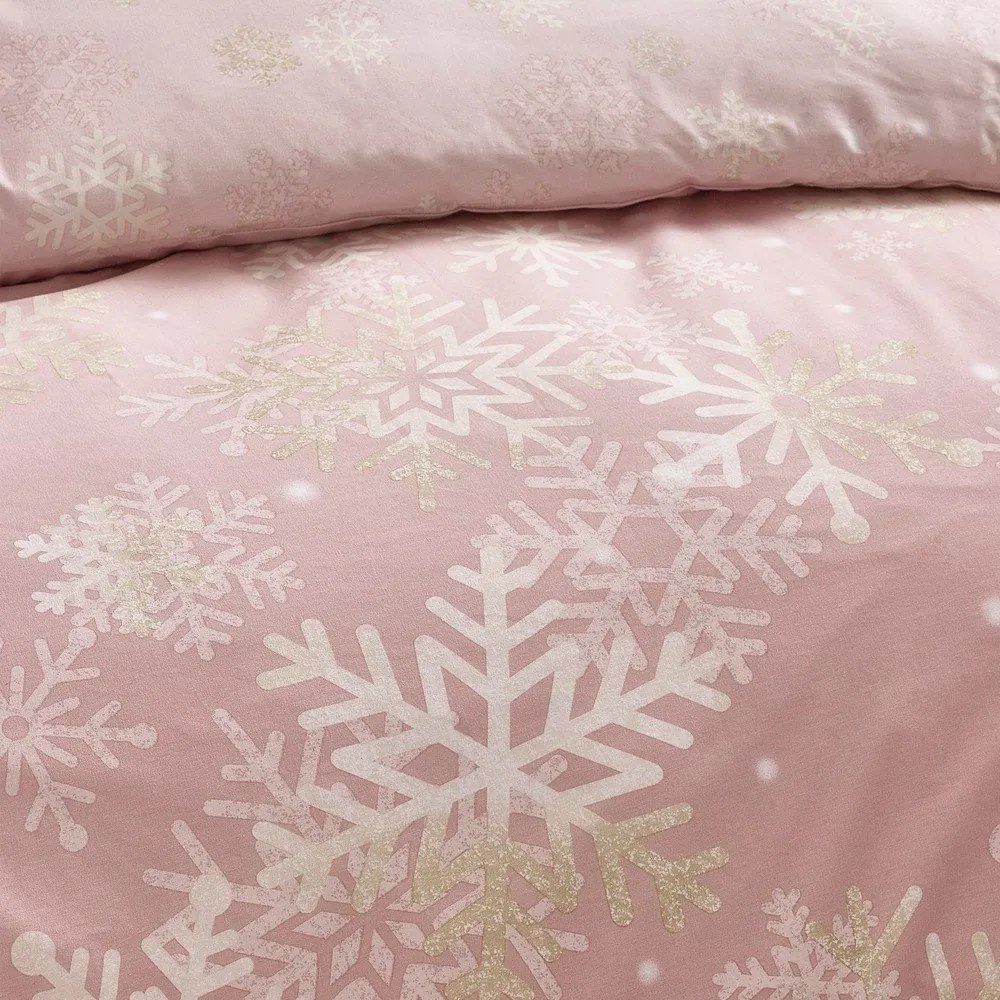 Różowa pościel dwuosobowa 230x220 cm Baby It's Cold Outside – Catherine Lansfield
