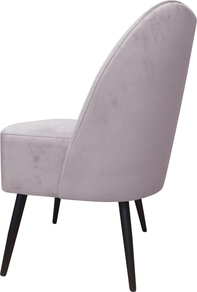 Fotel DUBAJ tkanina Welur noga metalowa : Kolor nogi - Czarna stożek, Kolor tkaniny - VELVET - MG55