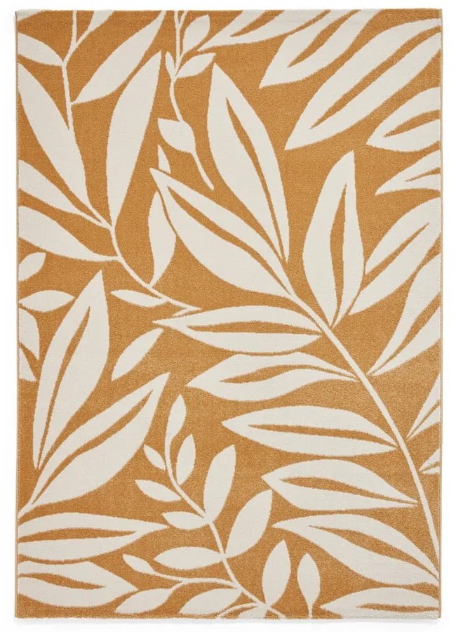 Dywan w kolorze ochry 80x150 cm Sorral Leaves – Catherine Lansfield