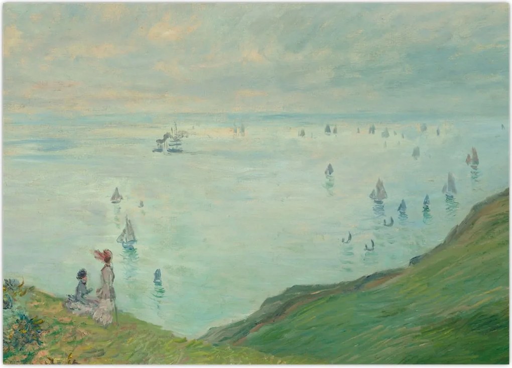 Obraz na szkle - Henri Fantin-Latour, Cliffs at Pourville, reprodukcje (70x50 cm)