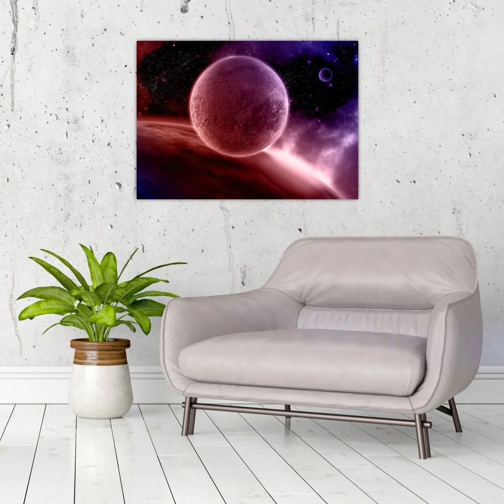 Obraz na szkle - Planeta (70x50 cm)