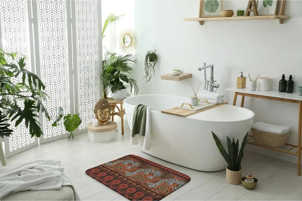 Dywanik łazienkowy Dywanik łazienkowy Afryka Zwierzęta Abstrakcja