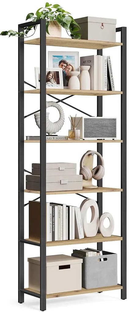 Nowoczesny regał stojący dąb artisan A9-E65