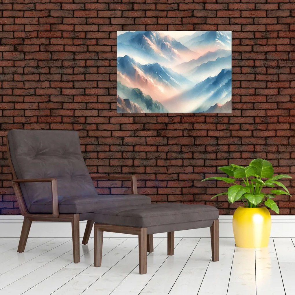Obraz - Akwarelowe góry (70x50 cm)