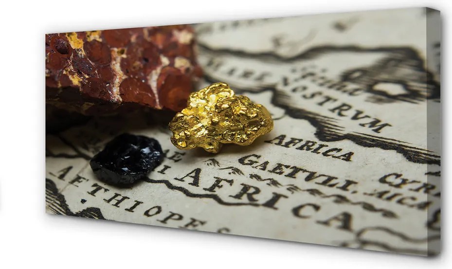 Obraz na płótnie Złota Mapa