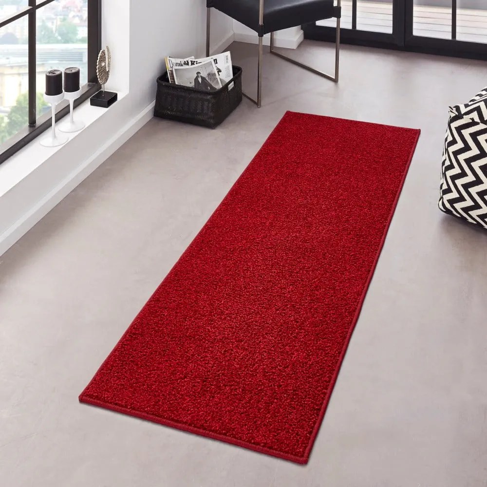 Czerwony chodnik Hanse Home Pure, 80x400 cm