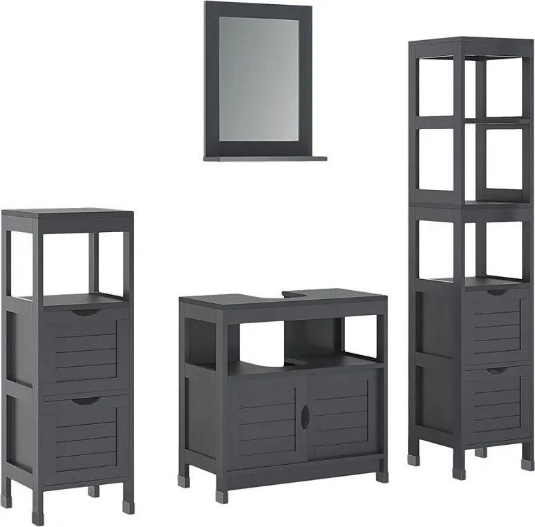 Zestaw mebli łazienkowych szary 60x30x60 vilda