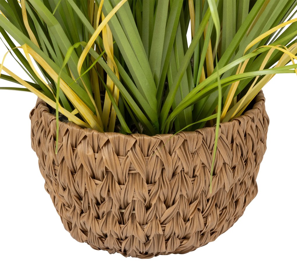 Sztuczna trawa MAXIME w doniczce z plecionki, 80 cm