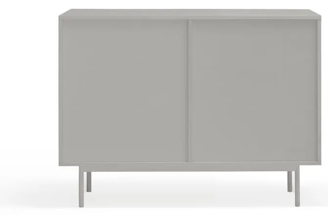 Szaro-naturalna niska komoda w dekorze dębu 108x80 cm Sierra – Teulat