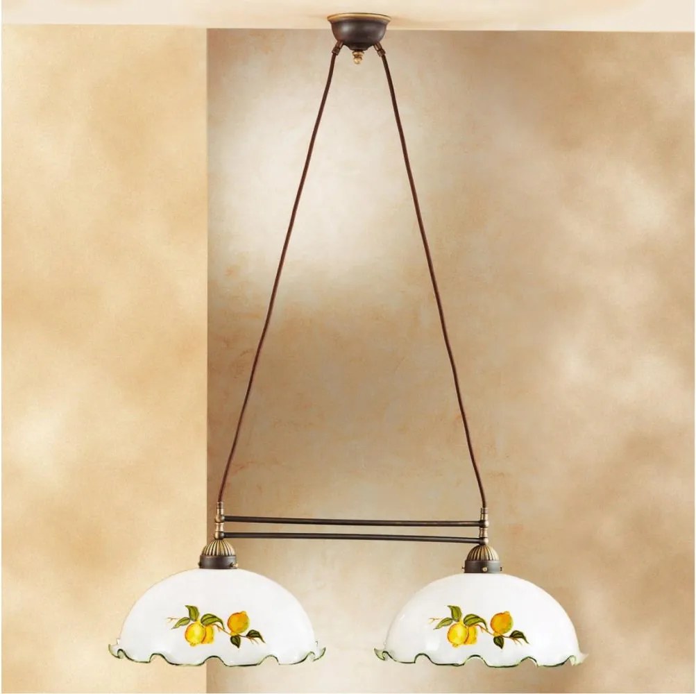 Kolarz 731.82.117 - Żyrandol na lince NONNA 2xE27/75W/230V cytryny