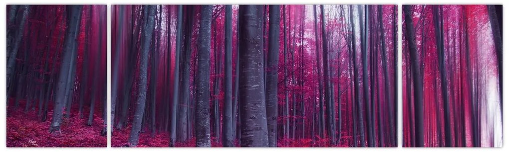 Obraz różowego lasu (170x50 cm)