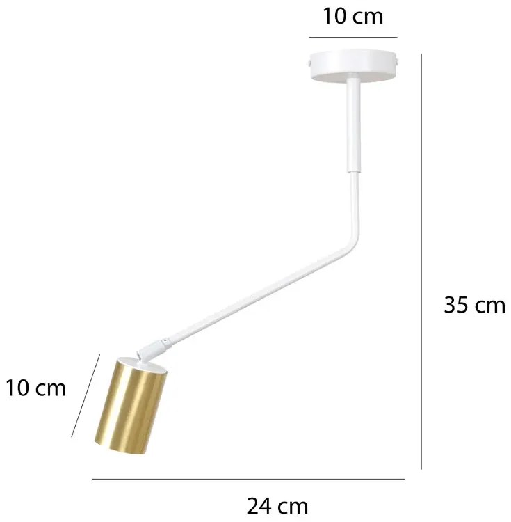 Czarna industrialna lampa sufitowa - D058-Rafio