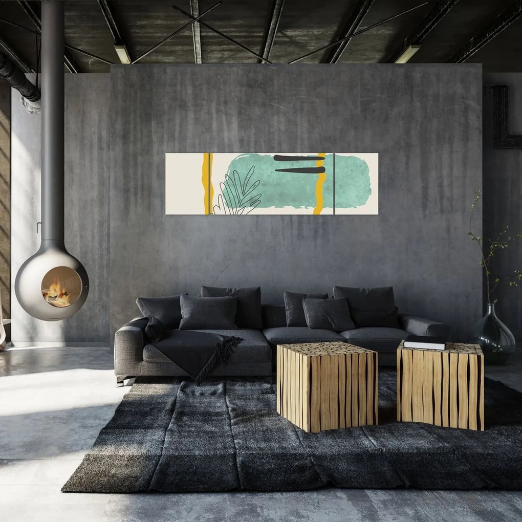Obraz - Arkusze abstrakcyjne N⁰2 (170x50 cm)