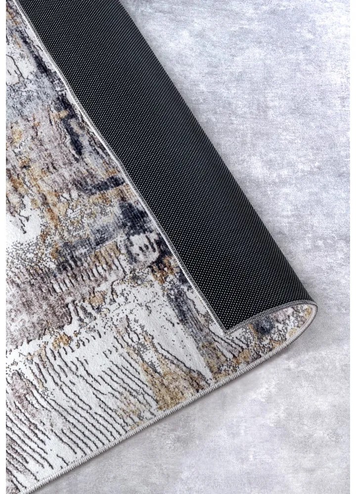 Jasnoszary dywan 120x160 cm Malard Anthracite Gold – Elle Decoration