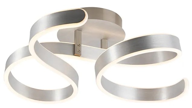 Designerska lampa sufitowa ze stali z 3-stopniowym ściemnianiem LED - FrankDesignerski Oswietlenie wewnetrzne