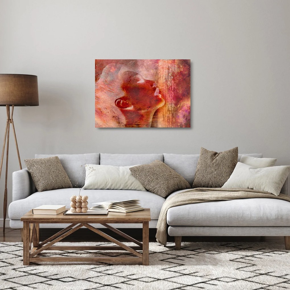 Obraz na szkle - Profil twarzy kobiety (70x50 cm)
