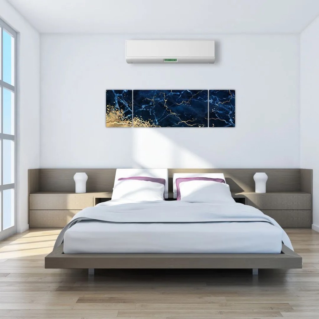 Obraz - Ciemnoniebieski marmur (170x50 cm)