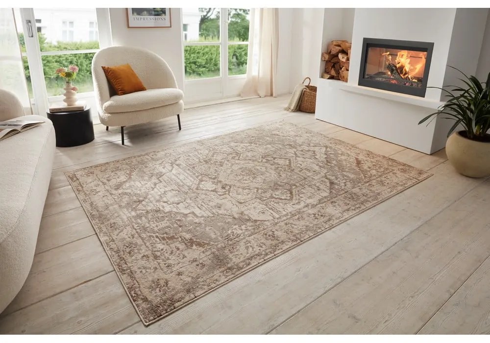 Beżowo-kremowy dywan 120x170 cm Terrain Designer Sand – Hanse Home