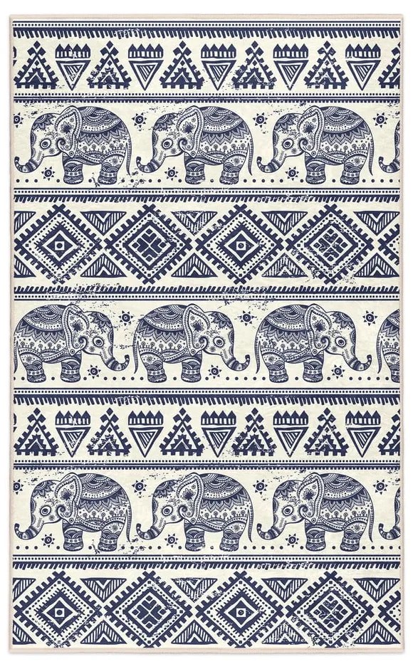 Niebieski dywan odpowiedni do prania 80x150 cm Elephant – Mila Home