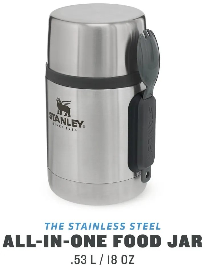 Termos na jedzenie ze stali nierdzewnej w kolorze srebra 530 ml Adventure – Stanley