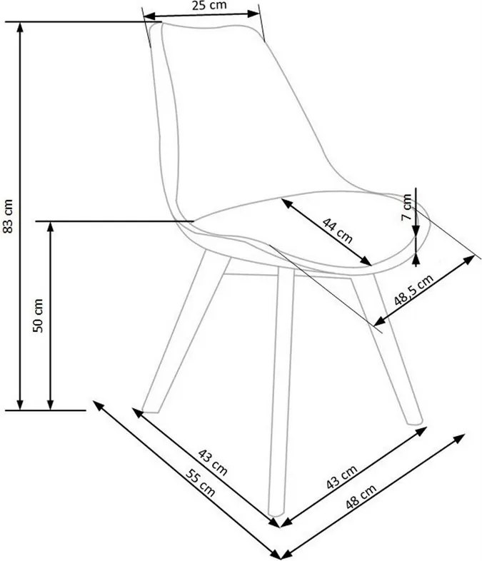 Transparentne krzesło z poduchą K245