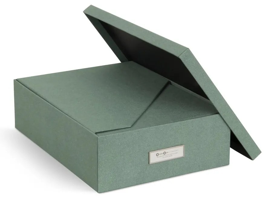 Zielone kartonowe organizery zestaw 5 szt. na dokumenty Holger Canvas Paper Laminate – Bigso