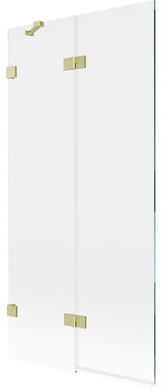 Mexen Lunar parawan nawannowy 2-skrzydłowy lewy 90 x 150 cm, transparent, złoty szczotkowany - 897-090-100-55-00-L