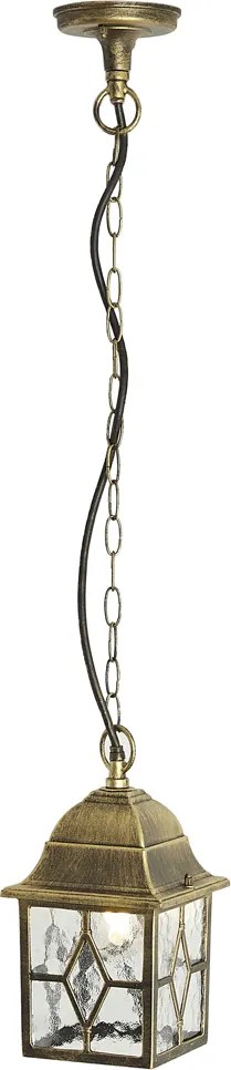 Klasyczna lampa wisząca antyczne złoto IP23 - London