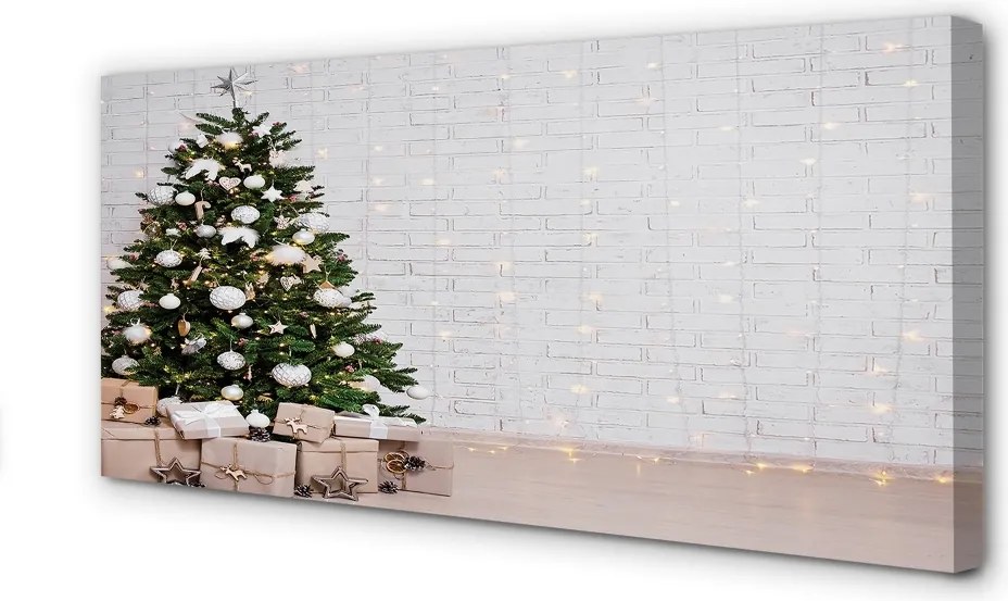 Obraz drukowany na płótnie Choinki, Prezenty i Dekoracje