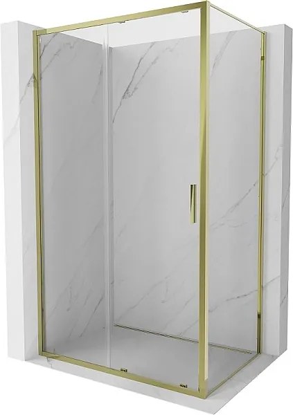 Mexen Exo kabina prysznicowa rozsuwana 170 x 90 cm, transparent, złota - 8151-170-090-50-00