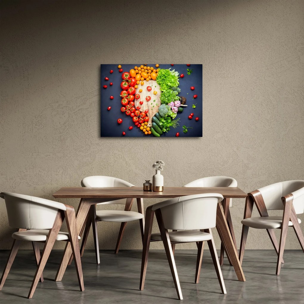 Obraz - Stół pełen warzyw (70x50 cm)