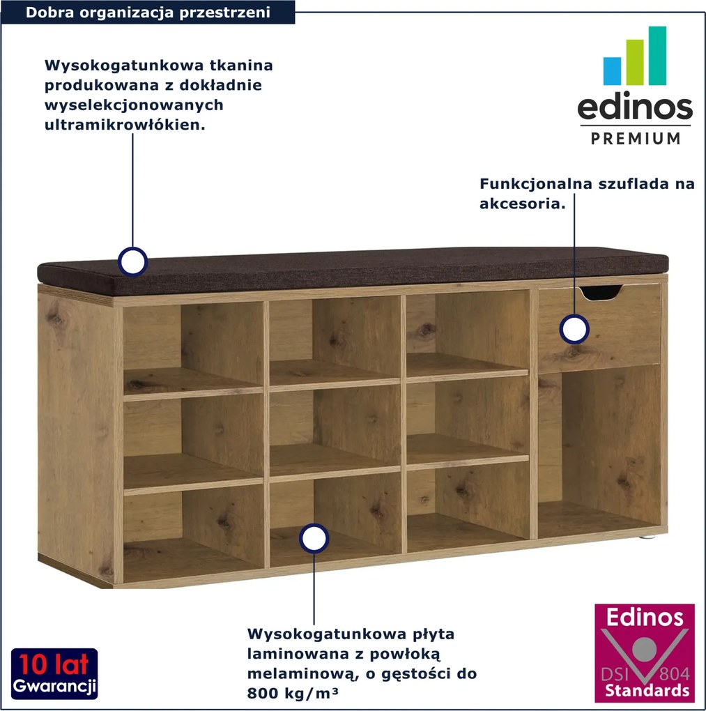 Szafka na buty z siedziskiem dąb artisan Z3-D40