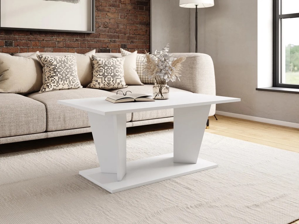 Nowoczesna ława pokojowa Viola II biały mat